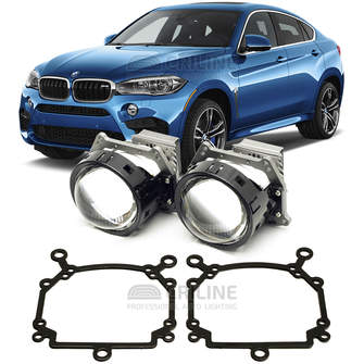 Линзы для фар BMW X6 II (F16) [2014-2020] HiBeam для замены на светодиодные Би-ЛЕД модули