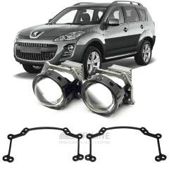 Линзы для фар Peugeot 4007 I (GP) [2007-2012] для замены на светодиодные Би-ЛЕД модули