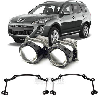 Линзы для фар Peugeot 4007 I (GP) [2007-2012] для замены на светодиодные Би-ЛЕД модули