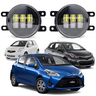 Светодиодные противотуманные фары Toyota Vitz II/III (XP90/XP130) [2005-2020] 3 линзы