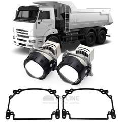 Линзы для фар КамАЗ Euro-3 (КамАЗ 4308/6520/6511) [2003-н.в.] LowBeam для замены на светодиодные Би-ЛЕД модули