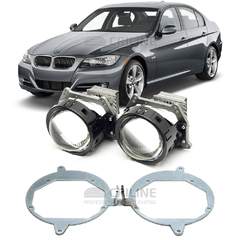 Линзы для фар BMW 3-Series V (E90) рестайл [2008-2014] HiBeam для замены на светодиодные Би-ЛЕД модули