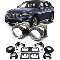 Линзы для фар BMW X1 II (F48) рестайл [2019-2023] 4 линзы для замены на светодиодные Би-ЛЕД модули
