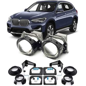 Линзы для фар BMW X1 II (F48) рестайл [2019-2023] 4 линзы для замены на светодиодные Би-ЛЕД модули