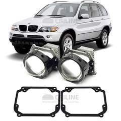 Линзы для фар BMW X5 I (E53) рестайл [2003-2006] для замены на светодиодные Би-ЛЕД модули
