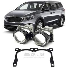 Линзы для фар Kia Carnival III (YP) рестайл [2018-2020] для замены на светодиодные Би-ЛЕД модули