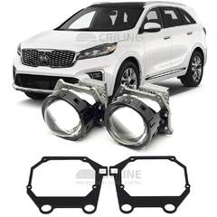 Линзы для фар Kia Sorento III (UM) рестайл [2017-2020] дальняя секция для замены на светодиодные Би-ЛЕД модули