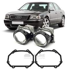 Линзы для фар Audi A8 I (D2) рестайл [1998-2002] для замены на светодиодные Би-ЛЕД модули