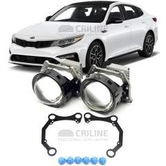 Линзы для фар Kia Optima IV (JF) рестайл [2018-2020] LED HiBeam для замены на светодиодные Би-ЛЕД модули