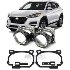 Линзы для фар Hyundai Tucson III (TL) рестайл [2018-2021] галоген для замены на светодиодные Би-ЛЕД модули