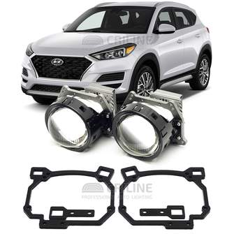 Линзы для фар Hyundai Tucson III (TL) рестайл [2018-2021] галоген для замены на светодиодные Би-ЛЕД модули