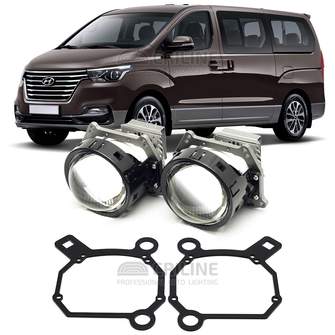 Линзы для фар Hyundai H1 II (TQ) 2-й рестайл [2017-2022] для замены на светодиодные Би-ЛЕД модули