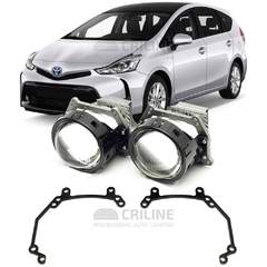 Линзы для фар Toyota Prius Alpha I (XW40) рестайл [2014-2021] для замены на светодиодные Би-ЛЕД модули
