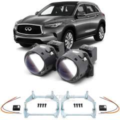 Линзы для фар Infiniti QX50 II (J55) дорестайл [2017-н.в.] для замены на светодиодные Би-ЛЕД модули