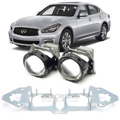 Линзы для фар Infiniti Q70 I (Y51) рестайл [2014-2018] для замены на светодиодные Би-ЛЕД модули