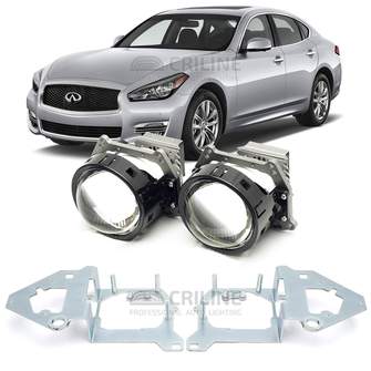 Линзы для фар Infiniti Q70 I (Y51) рестайл [2014-2018] для замены на светодиодные Би-ЛЕД модули