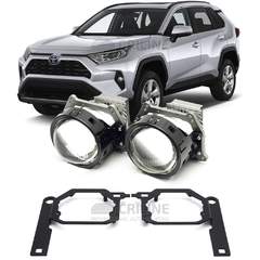 Линзы для фар Toyota RAV4 V (XA50) дорестайл [2018-2022] LED оптика для замены на светодиодные Би-ЛЕД модули