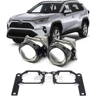 Линзы для фар Toyota RAV4 V (XA50) дорестайл [2018-2022] LED оптика для замены на светодиодные Би-ЛЕД модули