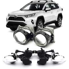Линзы для фар Toyota RAV4 V (XA50) дорестайл [2018-2022] рефлекторная оптика для замены на светодиодные Би-ЛЕД модули
