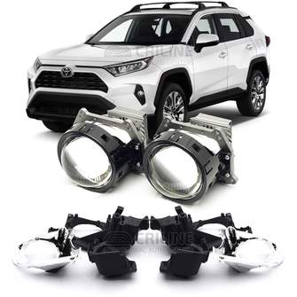 Линзы для фар Toyota RAV4 V (XA50) дорестайл [2018-2022] рефлекторная оптика для замены на светодиодные Би-ЛЕД модули