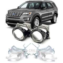 Линзы для фар Ford Explorer V (U502) рестайл [2014-2019] LED оптика HiBeam для замены на светодиодные Би-ЛЕД модули