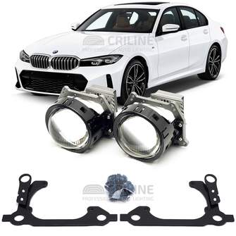 Линзы для фар BMW 3-Series VII (G20) рестайл [2022-н.в.] внешняя линза для замены на светодиодные Би-ЛЕД модули