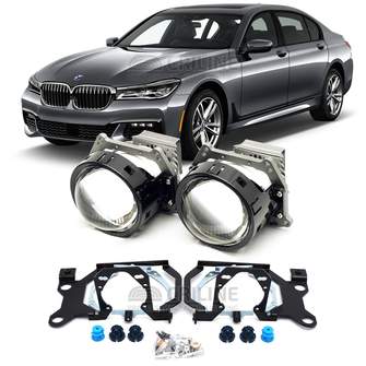 Линзы для фар BMW 7-Series VI (G11/G12) дорестайл [2015-2019] LED оптика LowBeam для замены на светодиодные Би-ЛЕД модули