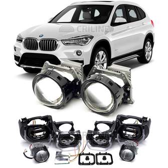 Линзы для фар BMW X1 II (F48) дорестайл [2015-2019] для замены на светодиодные Би-ЛЕД модули
