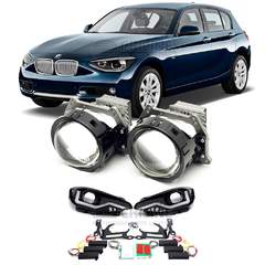 Линзы для фар BMW 1-Series II (F20) дорестайл [2011-2015] для замены на светодиодные Би-ЛЕД модули