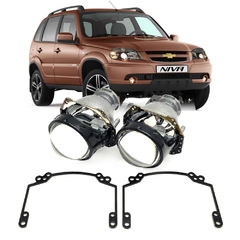 Ремкомплект для фар Chevrolet Niva I дорестайл и рестайл (2002-н.в.) для замены штатных линз на модули Hella 3R