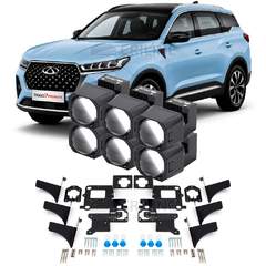 Линзы для фар Chery Tiggo 7 Pro Max I (T1E) дорестайл [2022-2024] для замены на светодиодные Би-ЛЕД модули