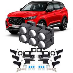 Линзы для фар Chery Tiggo 7 Pro I (T1E) дорестайл [2019-2024] для замены на светодиодные Би-ЛЕД модули