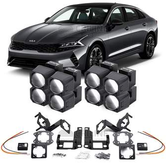 Линзы для фар Kia K5 III (DL3) дорестайл [2019-2023] LED рефлекторная оптика (рынок Китай) для замены на светодиодные Би-ЛЕД модули