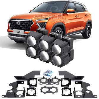Линзы для фар Hyundai ix25 II (SU2c) дорестайл [2019-2021] максимальная комплектация для замены на светодиодные Би-ЛЕД модули