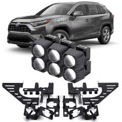 Линзы для фар Toyota RAV4 V (XA50) дорестайл [2018-2022] линза 1,8 дюйма для замены на светодиодные Би-ЛЕД модули
