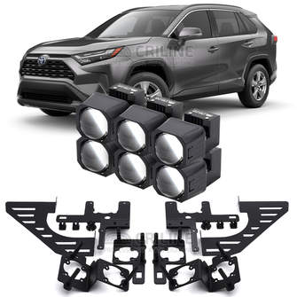 Линзы для фар Toyota RAV4 V (XA50) дорестайл [2018-2022] линза 1,8 дюйма для замены на светодиодные Би-ЛЕД модули