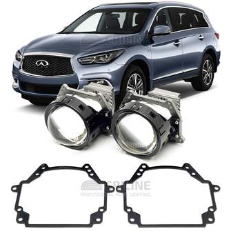 Линзы для фар Infiniti QX60 I (L50) рестайл [2016-2021] для замены на светодиодные Би-ЛЕД модули