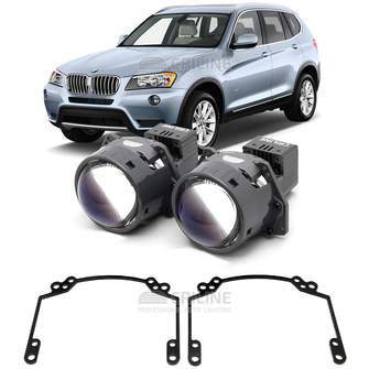 Линзы для фар BMW Х3 II (F25) дорестайл [2010-2014] для замены на светодиодные Би-ЛЕД модули