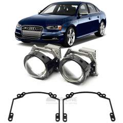 Линзы для фар Audi A4 IV (B8) [2007-2015] (установка на штатную рамку) для замены на светодиодные Би-ЛЕД модули
