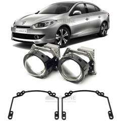Линзы для фар Renault Fluence I (L30) дорестайл [2009-2013] для замены на светодиодные Би-ЛЕД модули