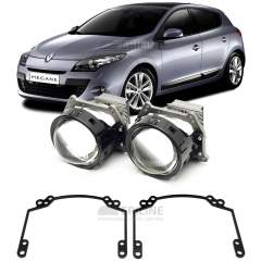 Линзы для фар Renault Megane III (BZ) [2008-2014] для замены на светодиодные Би-ЛЕД модули