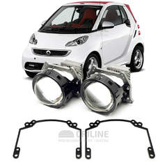 Линзы для фар Smart Fortwo II (W451) 2-й рестайл [2012-2015] для замены на светодиодные Би-ЛЕД модули