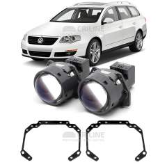 Линзы для фар Volkswagen Passat VI (B6) [2005-2010] для замены на светодиодные Би-ЛЕД модули