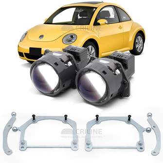 Линзы для фар Volkswagen Beetle (I) рестайл [2005-2010] для замены на светодиодные Би-ЛЕД модули