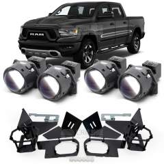 Линзы для фар Dodge RAM 1500 (II) [2018-2024] LED рефлектор для замены на светодиодные Би-ЛЕД модули
