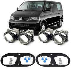 Линзы для фар Volkswagen Multivan V (T5) дорестайл [2003-2009] для замены на светодиодные Би-ЛЕД модули