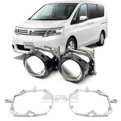 Линзы для фар Nissan Serena III (C25) рестайл [2007-2010] для замены на светодиодные Би-ЛЕД модули