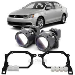 Линзы для фар Volkswagen Jetta (VI) [2010-2014] рефлектор для замены на светодиодные Би-ЛЕД модули