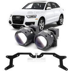 Линзы для фар Audi Q3 I (8U) дорестайл [2011-2015] c фарами ZKW для замены на светодиодные Би-ЛЕД модули