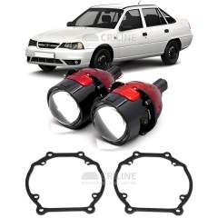 Линзы для фар Daewoo Nexia I (N150) 2-й рестайлинг [2008-2016] для замены на светодиодные Би-ЛЕД модули Q2 Redamption